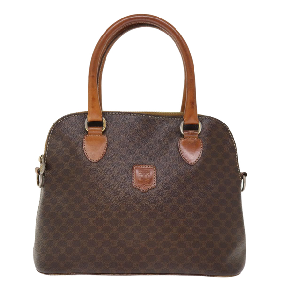 CELINE Macadam Canvas Hand Bag PVC 2way Brown Auth 75627 - Picture 13 of 16